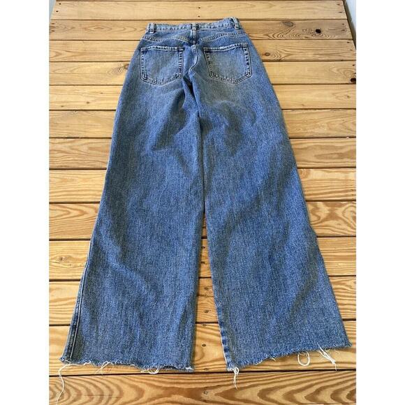 Pacsun Distressed Baggy Jeans Size 23 Women’s Blue - Picture 2 of 9